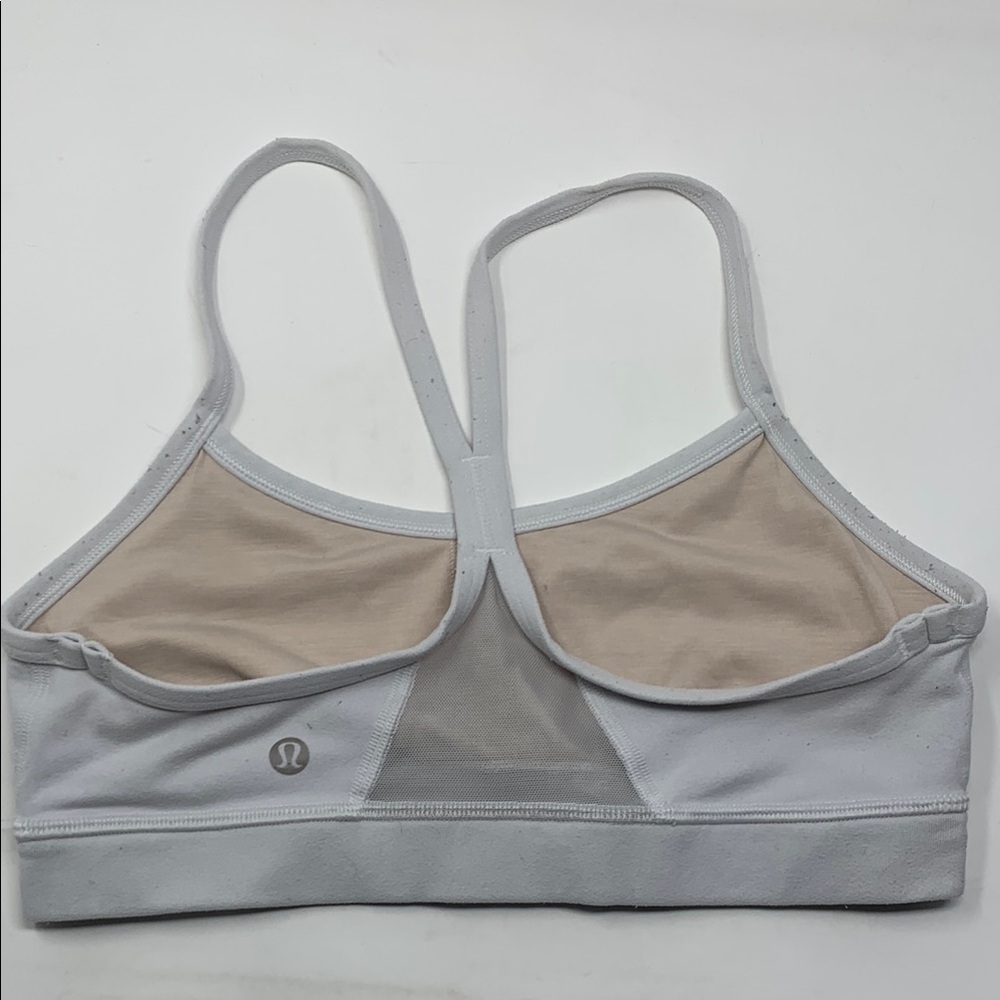 Lululemon athletica energy strappy white sports bra 6